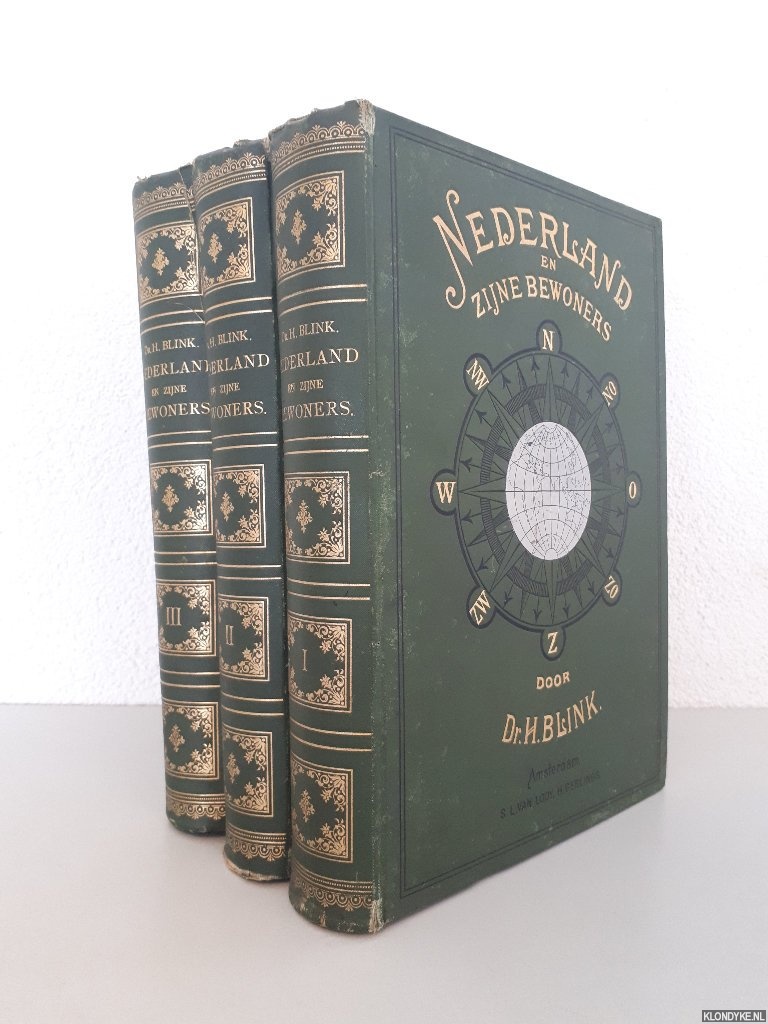 Blink, Dr. H. - Nederland en zijn bewoners: handboek der Aardrijkskunde en Volkskunde van Nederland (3 delen)