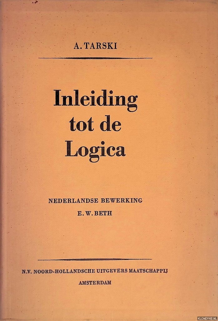 Tarski, A. - Inleiding tot de Logica