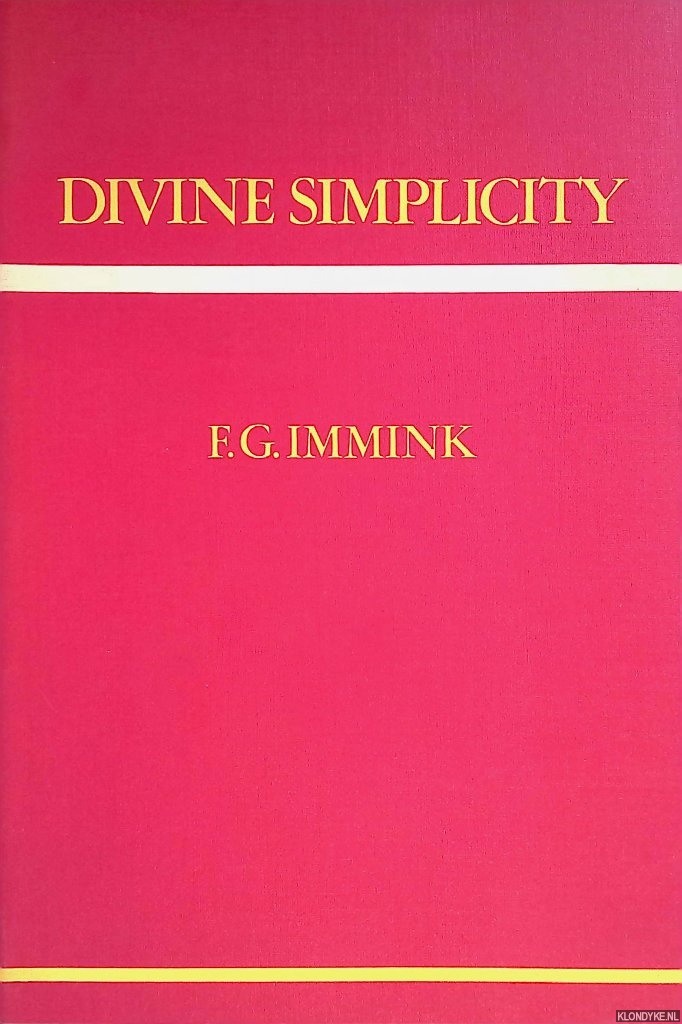 Immink, F.G. - Divine simplicity
