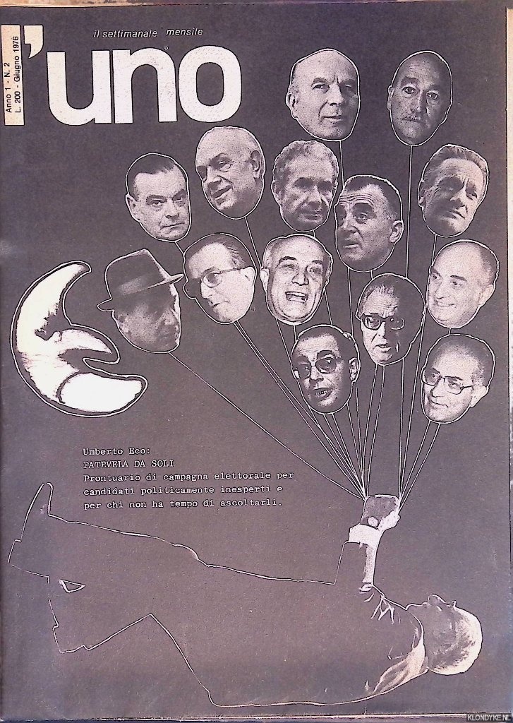 Eco, Umberto - and others - L'Uno il settimanale mensile: Anno 1 - N. 2
