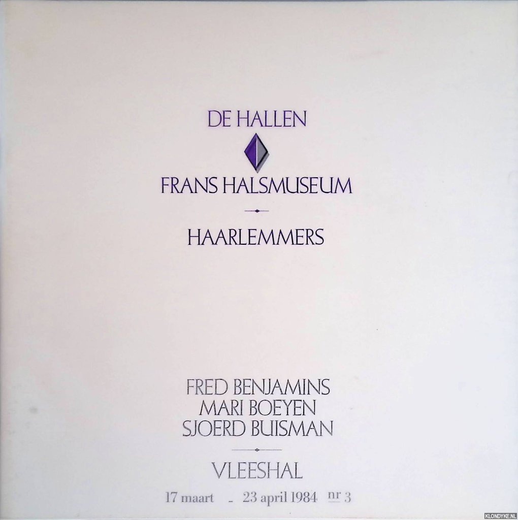 Howard, Helen (ontwerp catalogus) - Fred Benjamins, Mari Boeyen, Sjoerd Buisman
