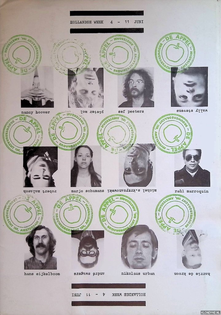 Brandt Corstius, Liesbeth - Hollandse Week 4-11 juni: Nancy Hoover, Pieter Mol, Sef Peeters, Wally Stevens, Robert Malasch, Marjo Schumans, Michel S. Krzyzanowski, Ral Marroquin, Hans Eijkelboom, Andr Swagers, Nikolaus Urban, Harrie de Kroon