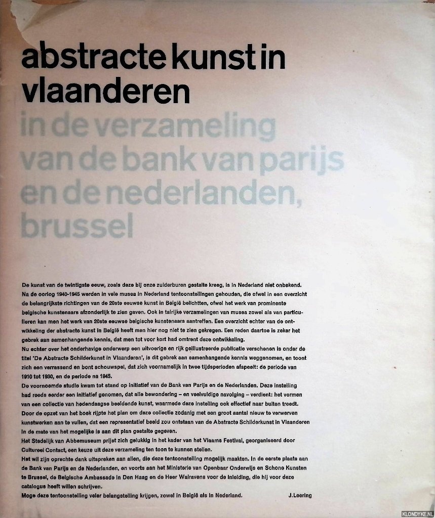 Leering, J. - Vlaanderen in de verzameling van de bank van Parijs en de Nederlanden, Brussel