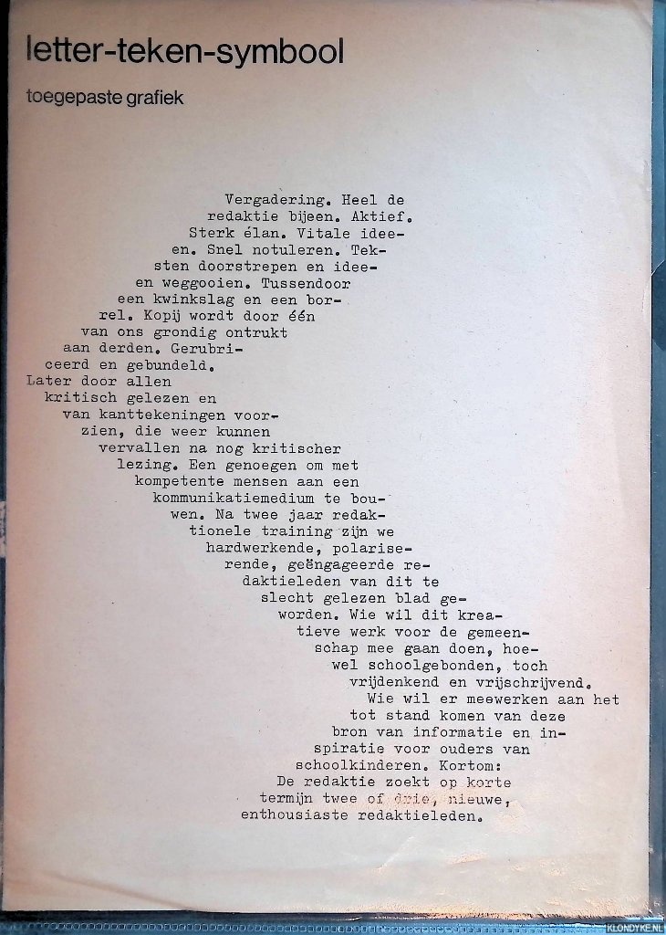 Schrofer, Jurriaan & Gerrit Noordzij & Donald Janssen & - Letter-teken-symbool: toegepaste grafiek