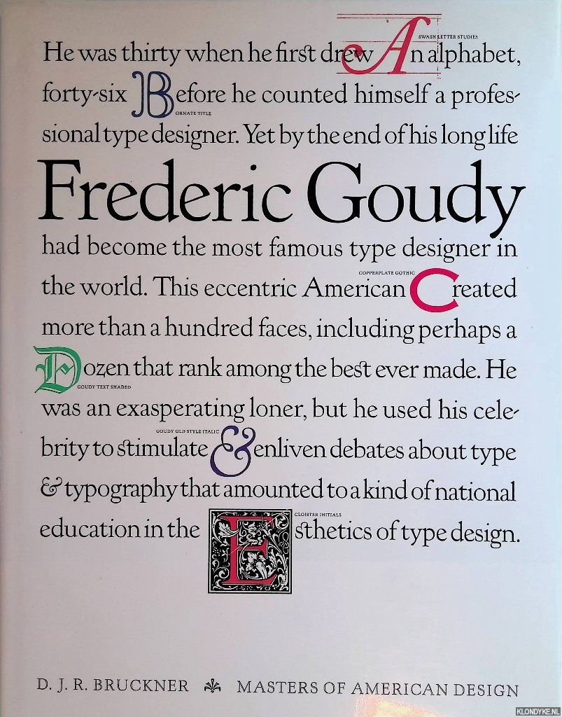 Bruckner, D.J.R. - Frederic Goudy