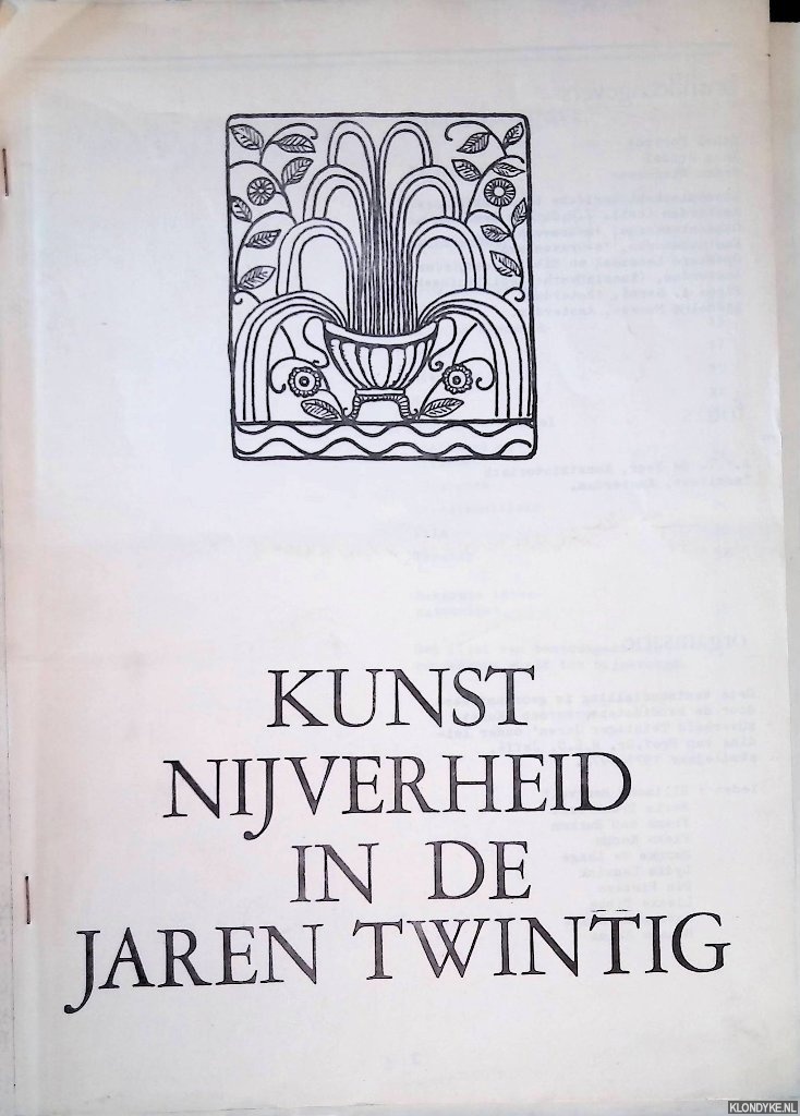 Jaff, H.L.C. - Kunstnijverheid in de jaren twintig