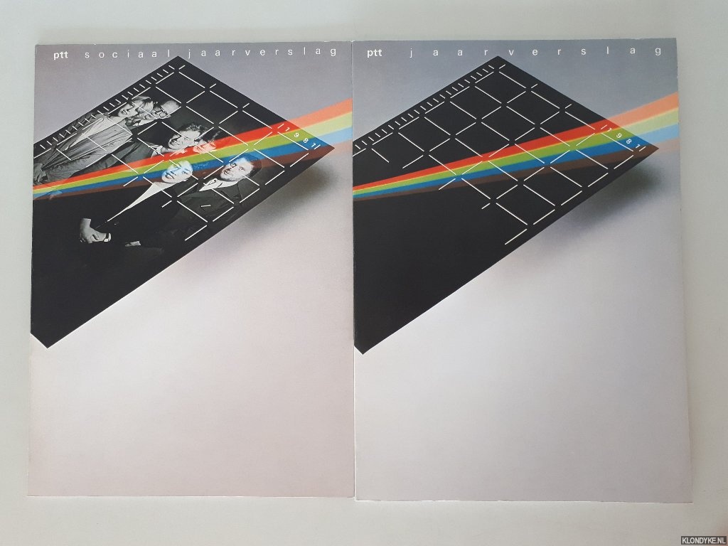 Boer, Michel de & Rik Comello (ontwerp) - Jaarverslag PTT 1981 + Sociaal Jaarverslag 1981