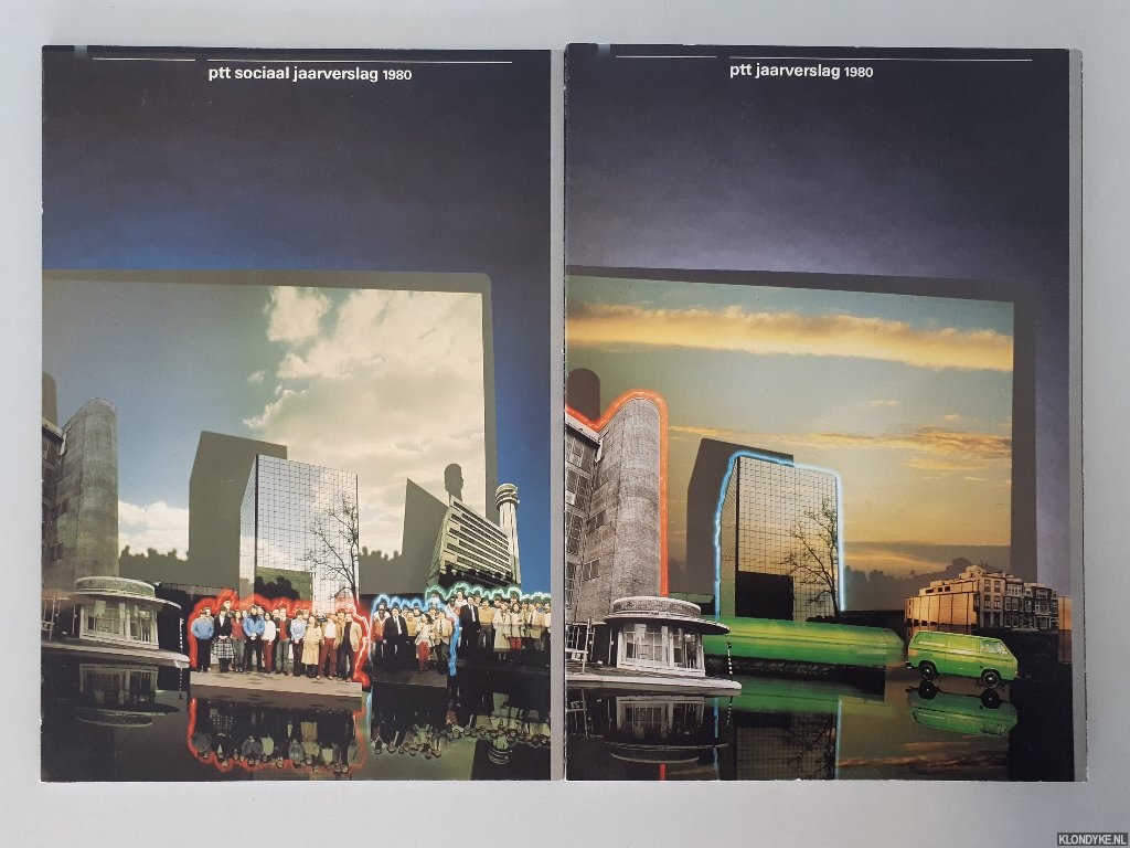 Comello, Rik (ontwerp) & Lex van Pieterson (fotografie) - Jaarverslag PTT 1980 + Sociaal Jaarverslag 1980