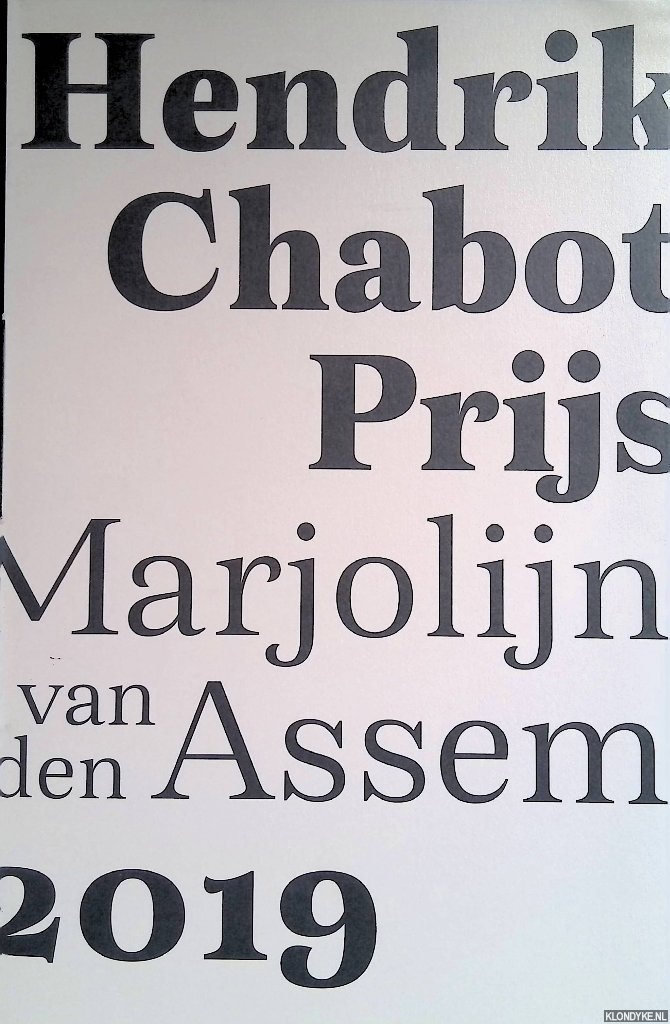Borg, Lucette ter - en anderen - Hendrik Chabotprijs 2019: Marjolijn van den Assem