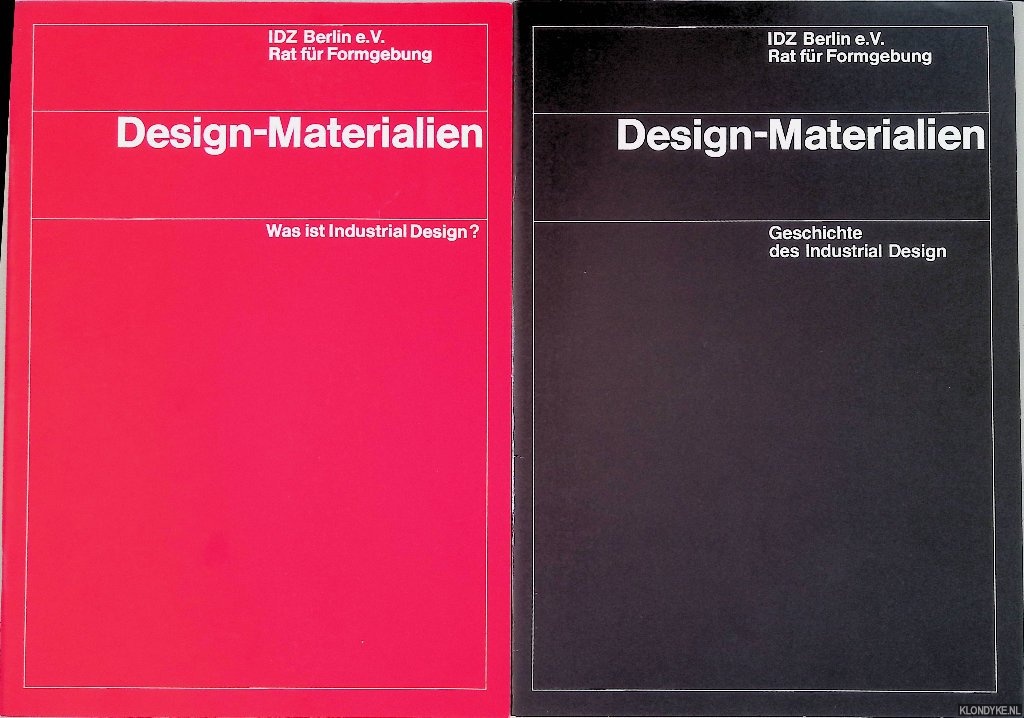 Lbach, Bernd & Helmut Schmidt & Kristin Riedemann (Redaktion) - Design-Materialien: was ist Industrial Design?; Geschichte des Industrial Design (2 volumes)