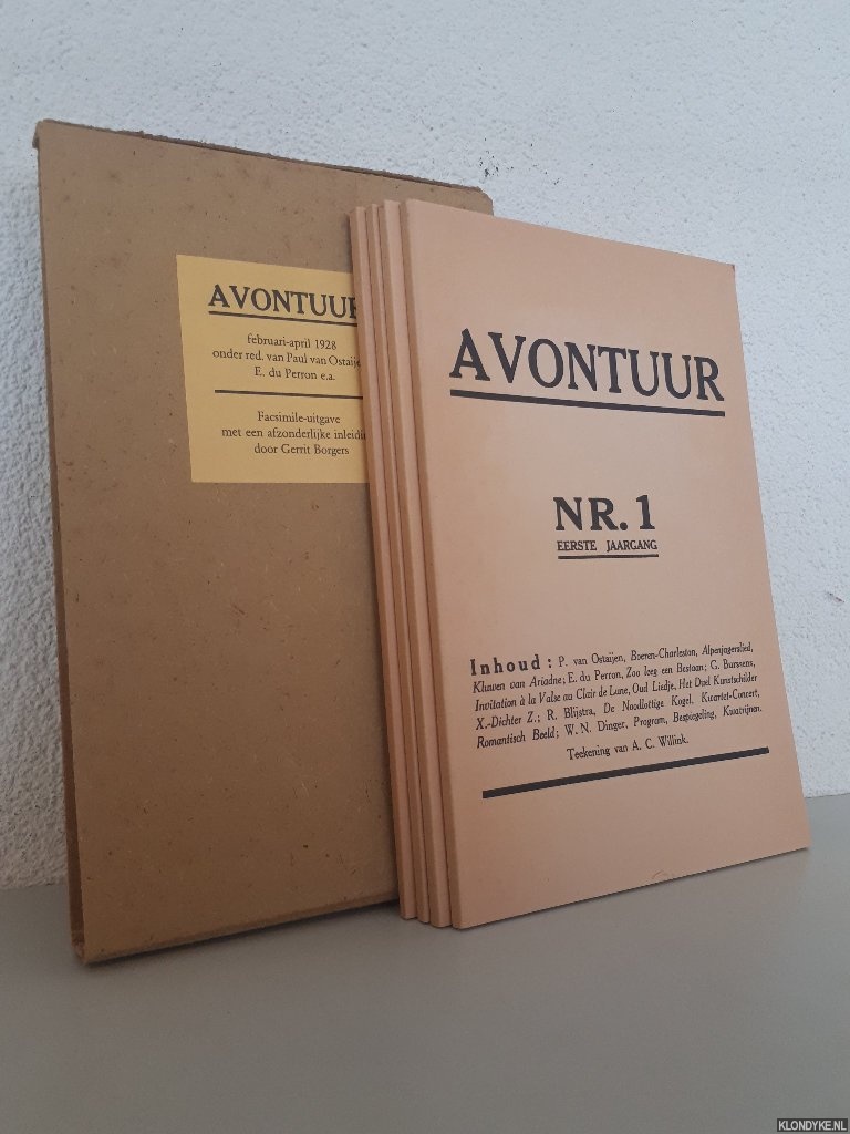 Ostaijen, Paul van & E. du Perron (redactie) - Avontuur 1-3 + tekstdeel van Gerrit Borgers in box