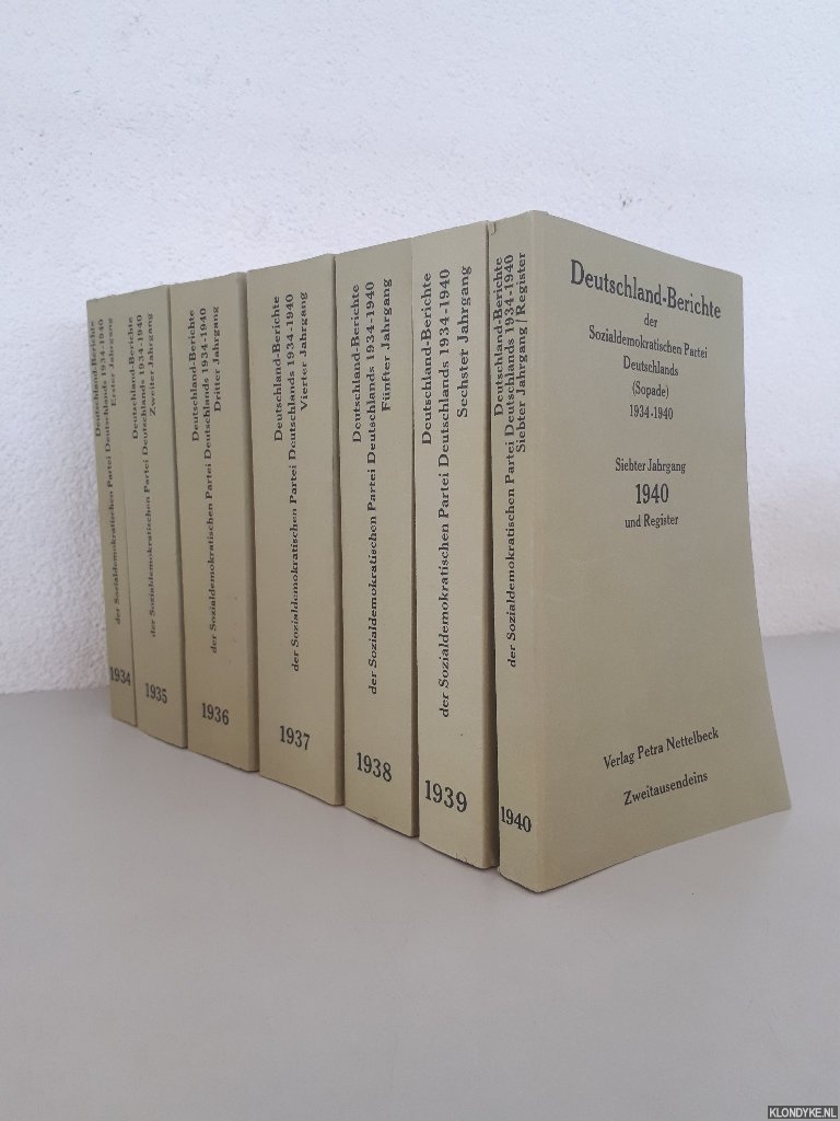 Rinner, Erich - and others - Deutschland-Bericht der Sozialdemokratischen Partei Deutschlands (Sopade) 1934-1940 und Register (7 volumes)
