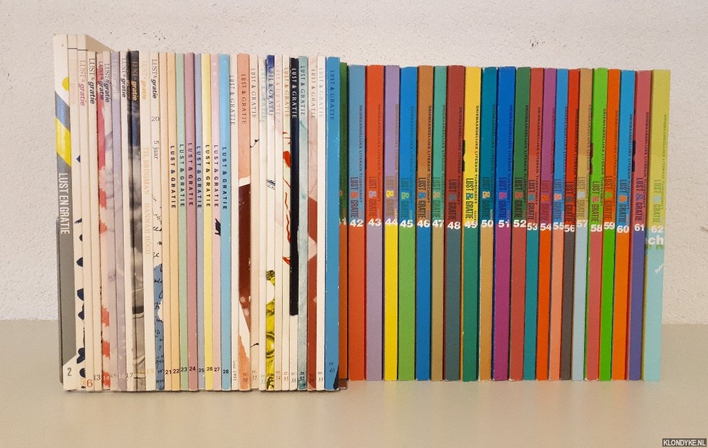 Bosch, Mineke - en anderen (redactie) - Lust en gratie: Lesbisch Cultureel Tijdschrift / Driemandelijks Literair Tijdschrift (53 afleveringen)