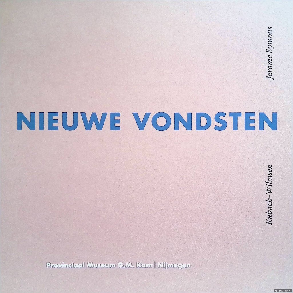 Jans, Liesbeth - Nieuwe vondsten: beeldhouwwerken van Kubach-Wilmsen en Jerome Symons
