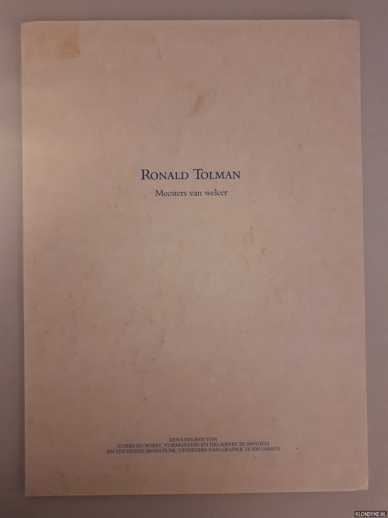 Tolman, Ronald - Meesters van weleer