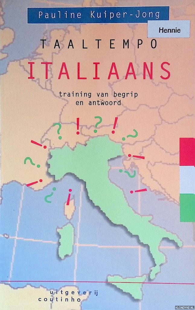 Kuiper-Jong, Pauline - Taaltempo Italiaans: training van begrip en antwoord
