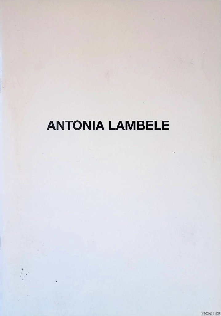 Toebosch, Wim - Antonia Lambele