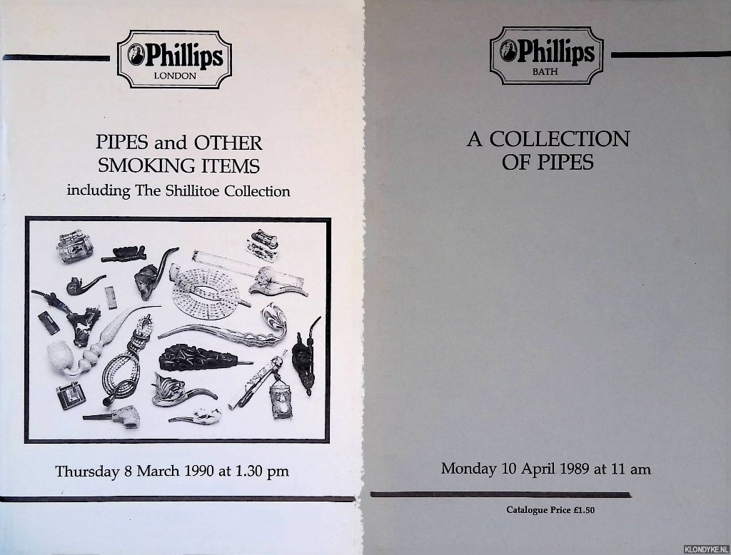 Phillips London - Pipes and Other Smoking Items including the Shillitoe Collection: Thursday 8 March 1990 at 1.30pm