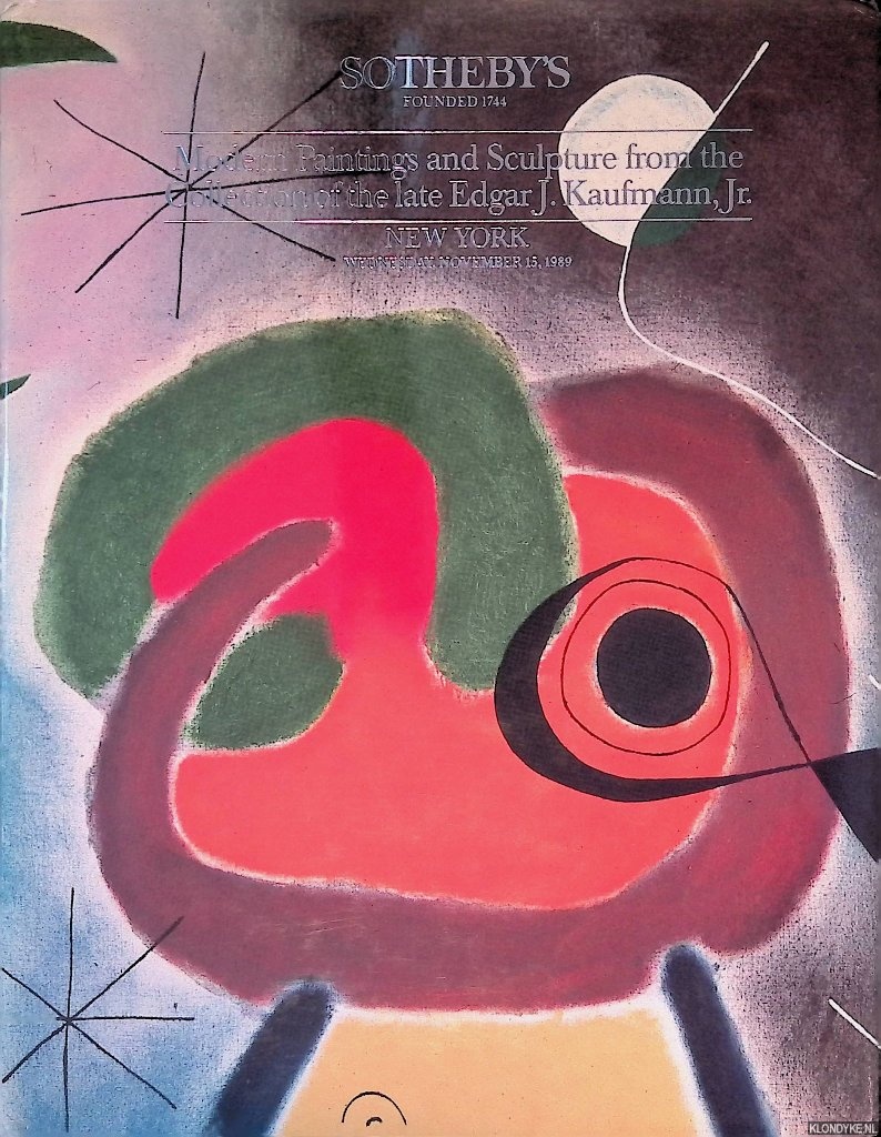 Sotheby's - Modern Paintings and Sculpture from the Collection of the late Edgar J. Kaufmann, Jr.