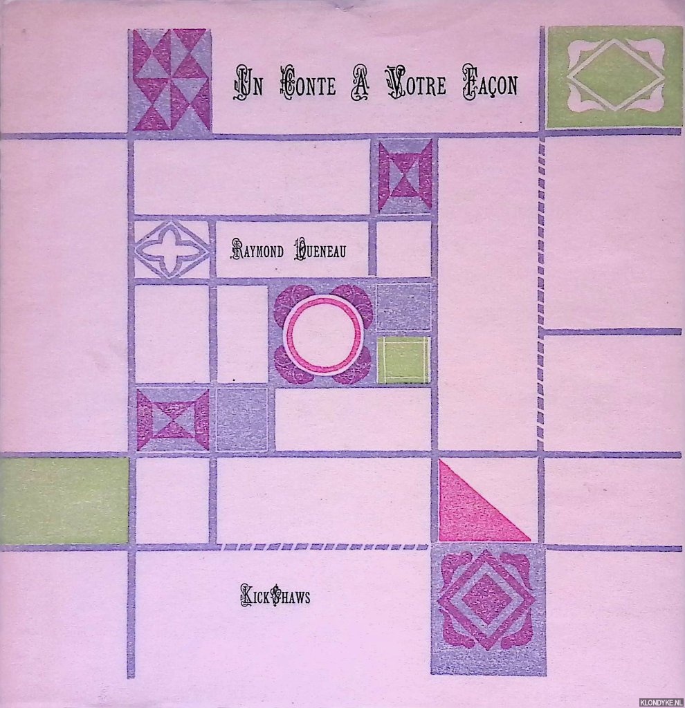 Queneau, Raymond & Sheila Borne (graphics) & John Crombie (design) - Un Conte a Votre Faon