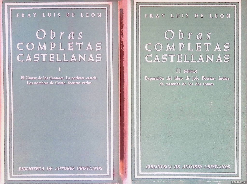 Leon, Fray Luis de - Obras completas castellanas (2 volumes)