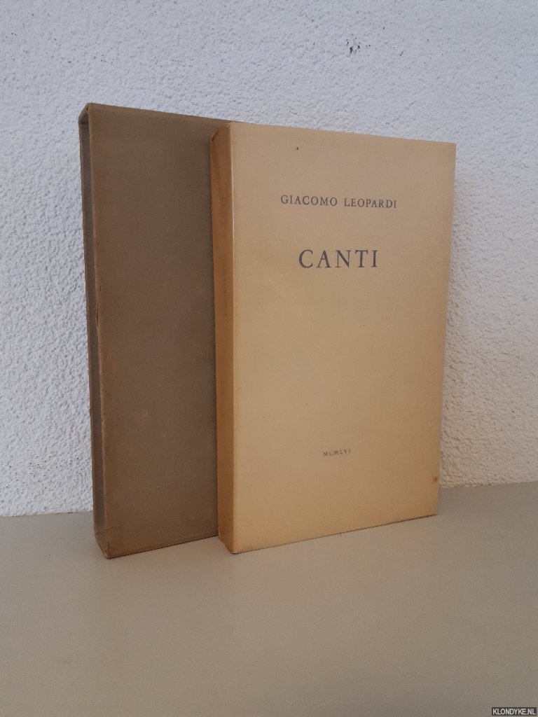 Giacomo, Leopardi - Canti