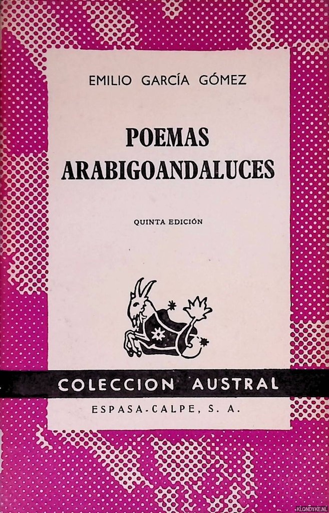 Gmez, Emilio Garca - Poemas arabigoandaluces