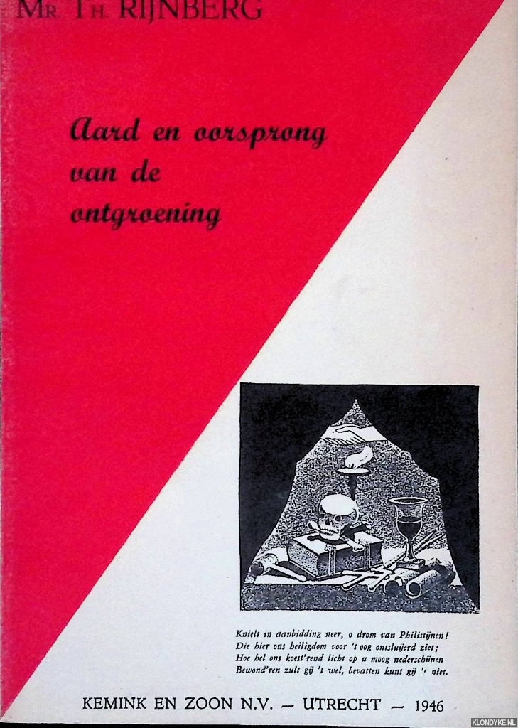 Rijnberg, Th. - Aard en oorsprong van de ontgroening