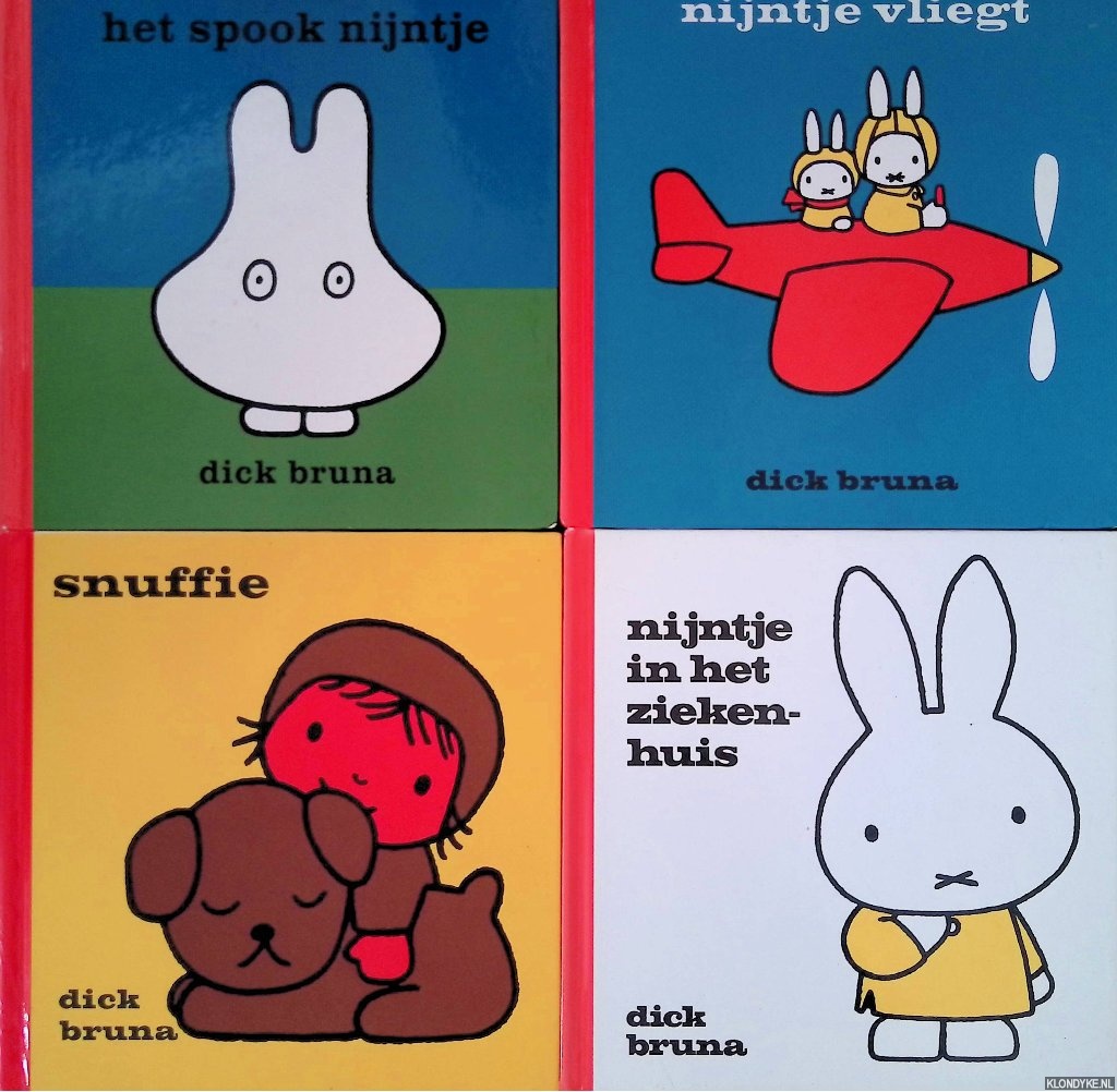 Bruna, Dick - Nijntje vliegt; Nijntje in het ziekenhuis; Het spook Nijntje; Snuffie (4 delen)