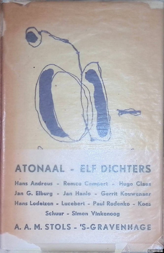 Vinkenoog, Simon (samengesteld en ingeleid door) - Atonaal: bloemlezing uit de gedichten van Hans Andreus, Remco Campert, Hugo Claus, Jan G. Elburg, Jan Hanlo, Gerrit Kouwenaar, Hans Lodeizen, Lucebert, Paul Rodenko, Koos Schuur, Simon Vinkenoog