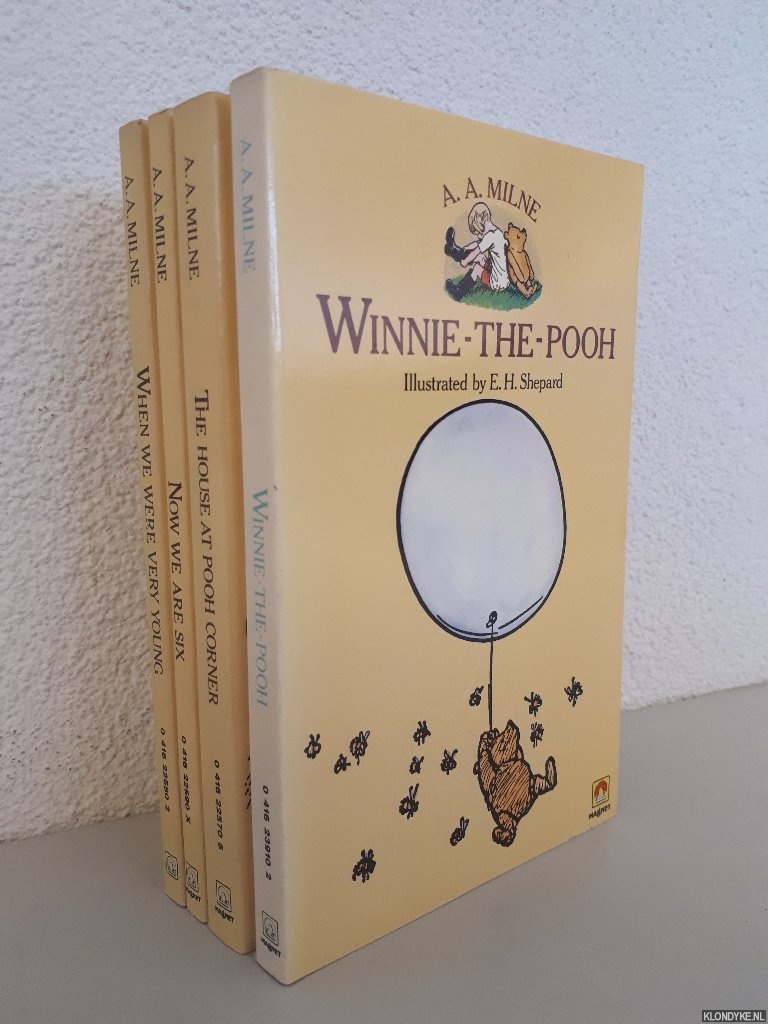 Milne, A.A. - Winnie-the-Pooh; The Hoiuse at Pooh Corner; Now we are Six; When we were very Young (4 volumes)