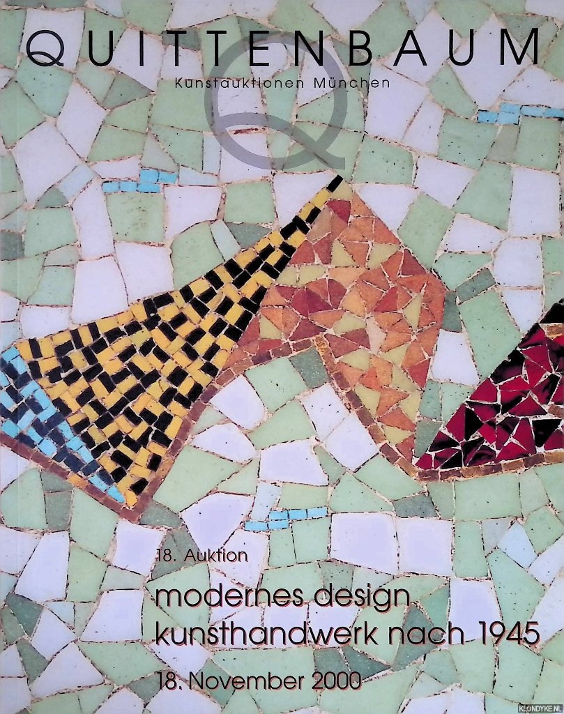 Quittenbaum Kunstauktionen Mnchen - 18. Auktion: Modernes Design, Kunsthandwerk nach 1945 - 18. November 2000