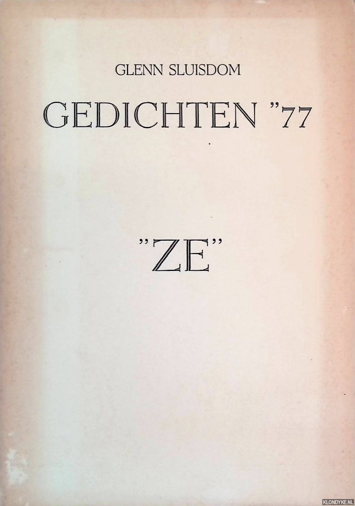 Sluisdom, Glenn - Gedichten 