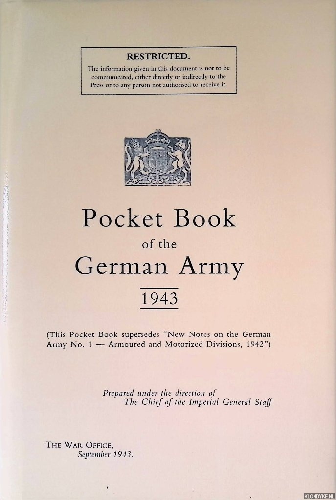 The War Office - Pocket Book of the German Army 1943