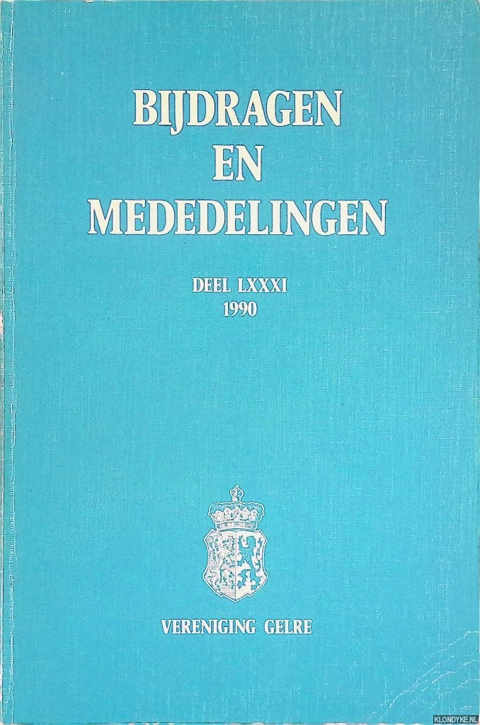 Hoedt, A.J.M. ten - en anderen - Bijdragen en Mededelingen: Deel LXXXI