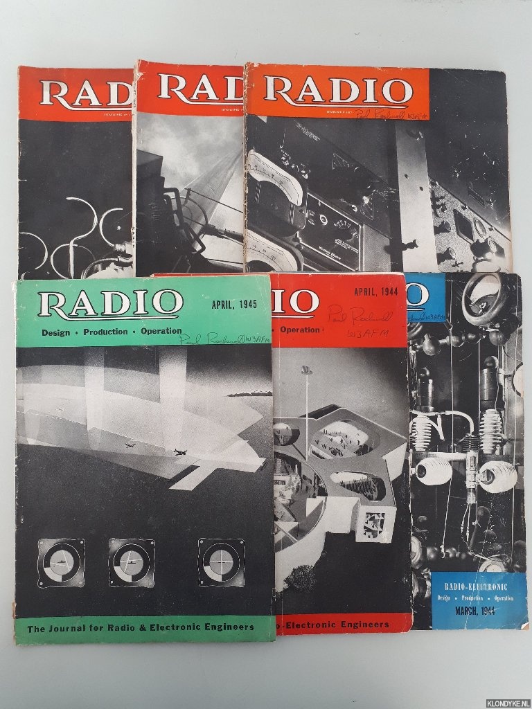 Mhleman, M.L. - and others - Radio: The Journal for Radio-Electronic Engineers 1942-1945 (6 issues)