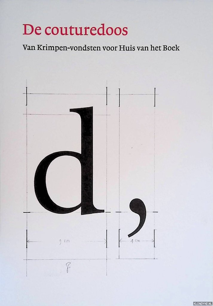 Delft, Marieke van - De couturedoos: Van Krimpen-vondsten voor Huis van het Boek