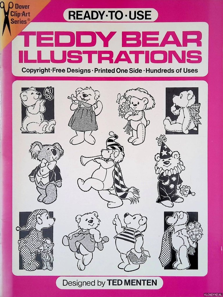 Menten, Ted (designed by) - Ready-to-Use Teddy Bear Illustrations: Copyright-Free Designs - Printed One Side - Hundreds of Uses