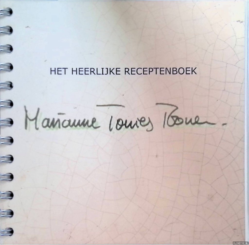 Tonies-Toonen, Marianne - Het heerlijke receptenboek