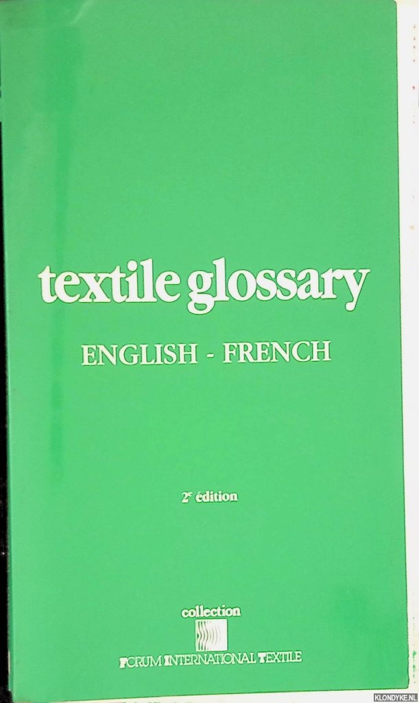 Hirsch, Pierre - Textile Glossary: English-French
