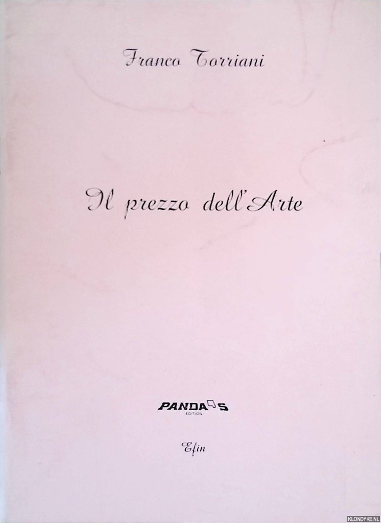 Torriani, Franco - Il prezzo dell'Arte