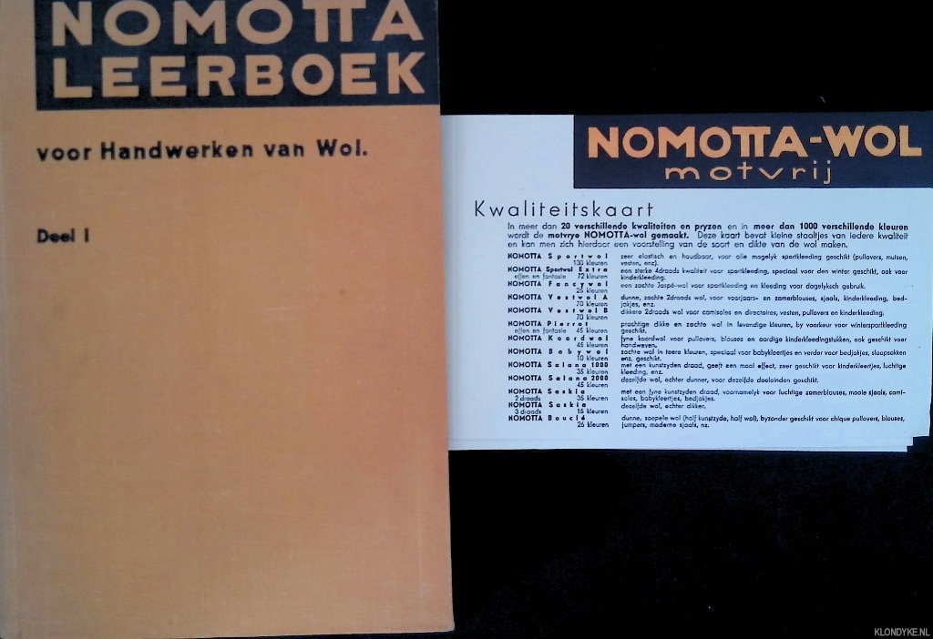 Nomotta - Nomotta leerboek voor handwerken van wol: deel I