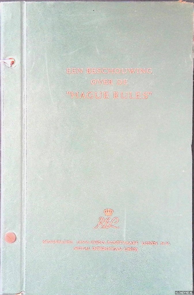 Stevelink, L.W.J. - Een Beschouwing over de 