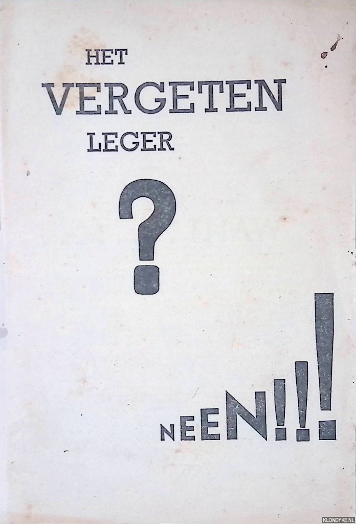 De Sociale Dienst van het Ministerie van Oorlog - Het vergeten leger? Neen!!!