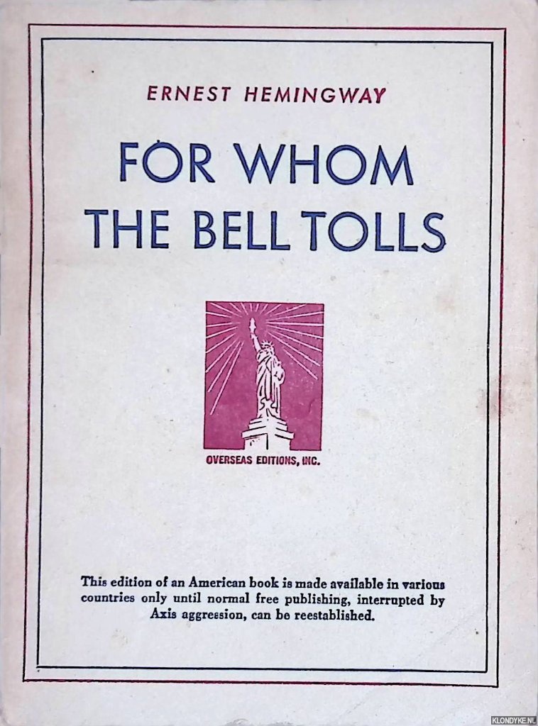 Hemingway, Ernest - For Whom the Bell Tolls