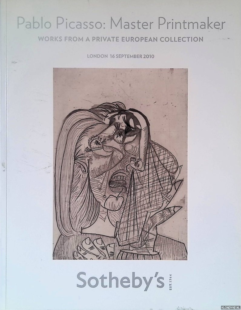 Sotheby's London - 16 September 2010 - Pablo Picasso: Master Printmaker: Works from a Private European Collection