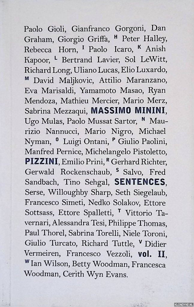 Minini, Massimo - Pizzini: Sentences volume II