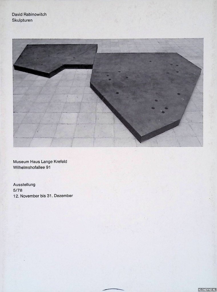 Rabinowitch, David - David Rabinowitch: 25 Skulpturen von 1986 bis 1978