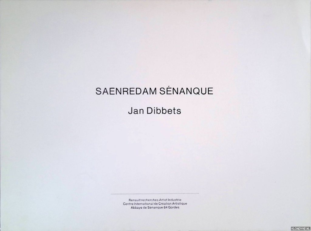 Renard, Micheline & Georges Duby & M.M.M. Vos - Jan Dibbets: Saenredam Snanque 1980-1981