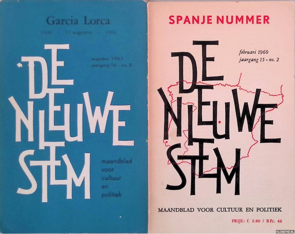 Geers, G.J. - en anderen - De Nieuwe Stem: Garcia Lorca 1936 - 19 augustus - 1961